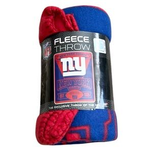 NFL Football New York Giants Fleece Throw Blanket 50x60 New